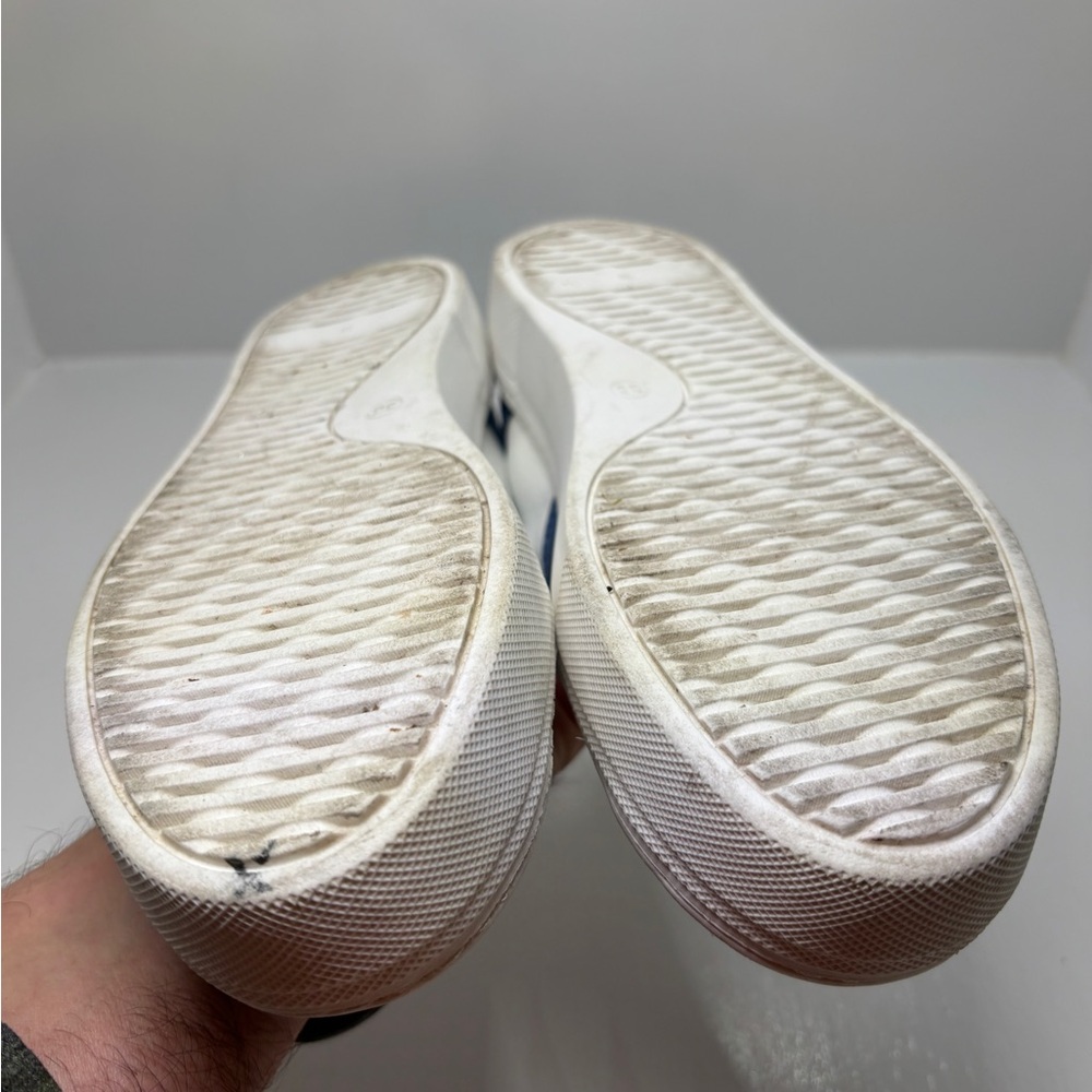 Luukaa White Blue Pebbled Leather Slip-On Sneaker Casual Artsy Sz EU 36 US 5.5-6 - Picture 8 of 11
